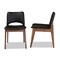 Baxton Studio Afton Mid-Century Modern Black Faux Leather Upholstered and 2-Piece Wood Dining Chair Set Set of 2 188-11923-ZORO - alternate 6